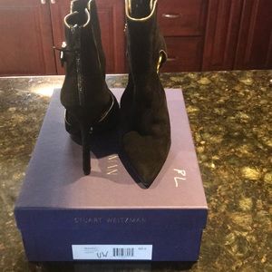 Stuart Weitzman RealDeal Black suedes booties